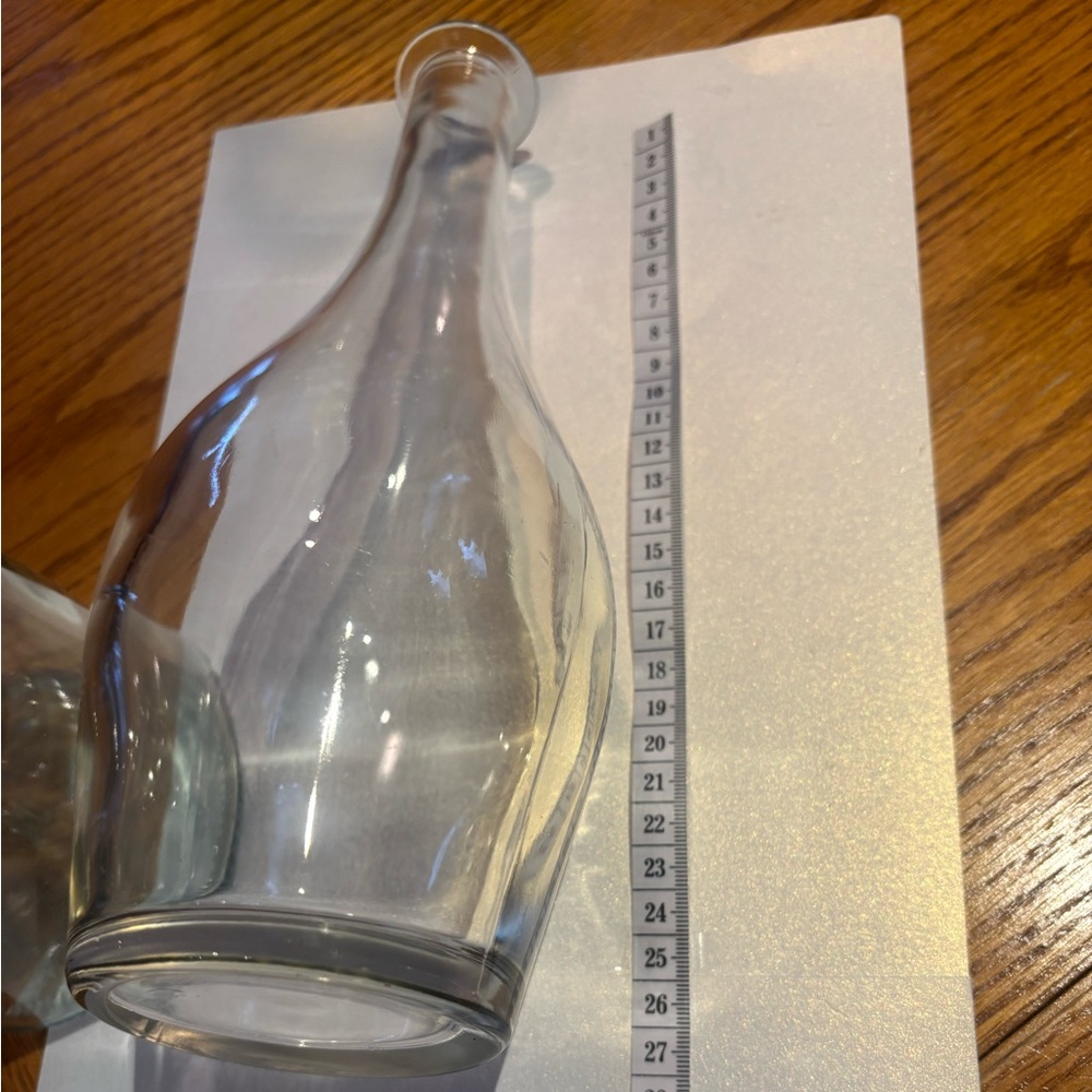 Married Set of Two Clear Glass Bottles - Picture 9 of 10